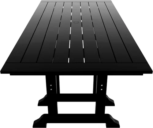 Vista 5 de Muebles Mesa de Comedor Rectangular Adirondack de 37 Pulgadas de Ancho x 71 Pulgadas de Largo, Resistente a los Rayos UV y a la Decoloración para su