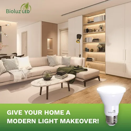 Vista 2 de Bioluz LED PAR20 Bombillas LED de luz diurna de 5000K, 90 CRI, bombilla LED regulable, 5.5W = reemplazo de 75W, base estándar E26, ángulo de haz