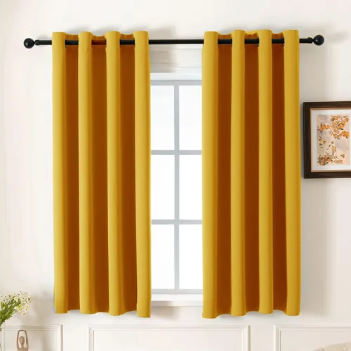 Vista 69 de Pickluc - Paneles de cortinas opacas con ojales, cortinas para bloquear la luz para el dormitorio, aisladas térmicamente, reducción de ruido