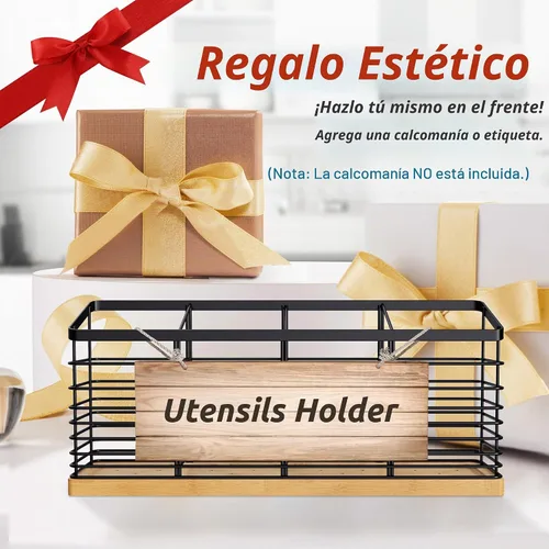 Vista 6 de Suli Soporte extra grande para utensilios de cocina, 4 compartimentos