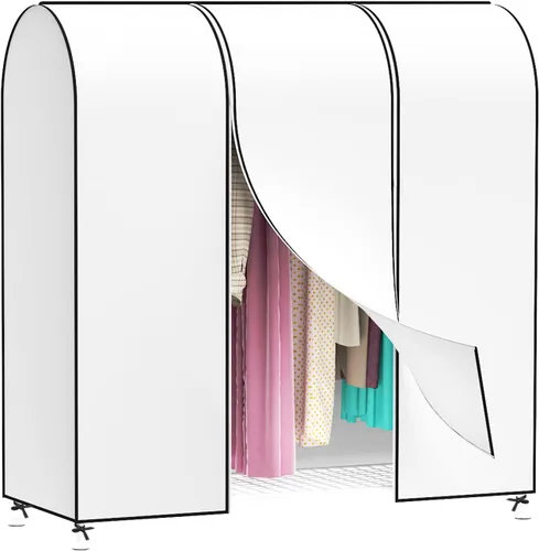 Vista 7 de Zilink Funda para Perchero de Ropa de 43 Pulgadas a Prueba de Polvo Transpirable Funda para Perchero de Ropa Bolsas para Ropa Grandes Protector