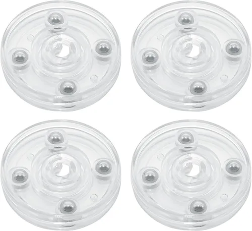 Vista 15 de 4 Piezas Negro 2 pulgadas Acrílico Lazy Susan Organizador Giratorio de Mesa con Rodamientos - Placa Giratoria Redonda para Estante de Especias