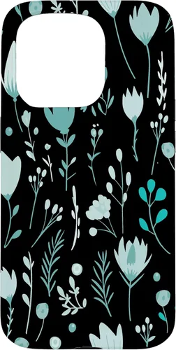 Vista 14 de Teal Floral Flowers Wildflowers Garden Botanical Love Case for iPhone 17