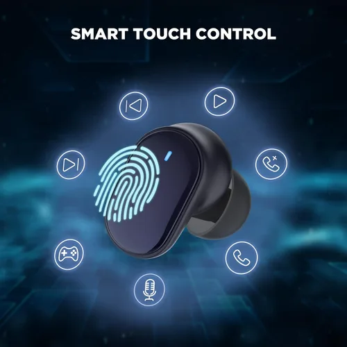 Vista 3 de HTC Auriculares inalámbricos True 7 Bluetooth 5.3, auriculares intrauditivos con cancelación de ruido, controlador de 0.394 in con graves profundos