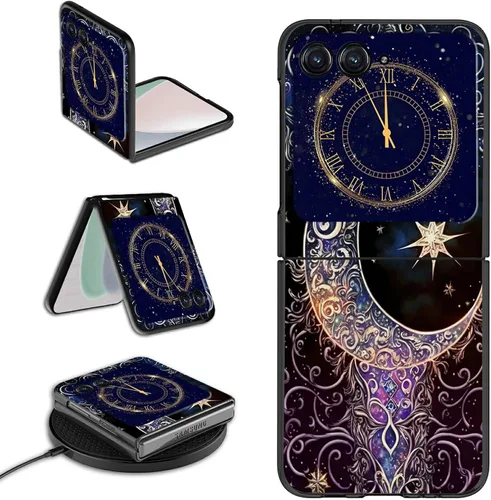 Vista 10 de Rossy Funda para Motorola Razr Plus 2023 para Moto Razr+ 2023 con patrón de niña africana para mujeres y hombres, ultra delgada, ligera