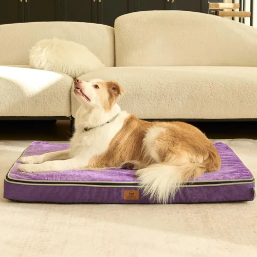Vista 15 de LIORCE Cama grande para perros de espuma viscoelástica, camas ortopédicas de 4 pulgadas de grosor para perros grandes, cama impermeable para perros