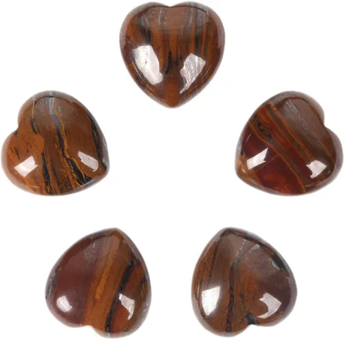 Vista 16 de Juego de piedras de amor de corazón de cuarzo rosa de cristal curativo natural, piedras preciosas pulidas para el pulgar de la palma de bolsillo