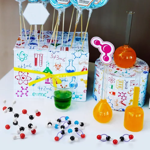 Vista 5 de HFKPJRT Kit de modelo molecular, 208 piezas de modelo molecular, química orgánica, kits de modelo de elementos atómicos para lecciones de química
