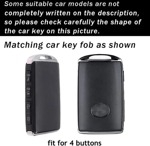 Vista 2 de ontto Funda de llave de 4 botones para Mazda 3 Hatchback, funda de llave de automóvil de TPU, elegante soporte para llaves para Mazda 3, 6, CX-5