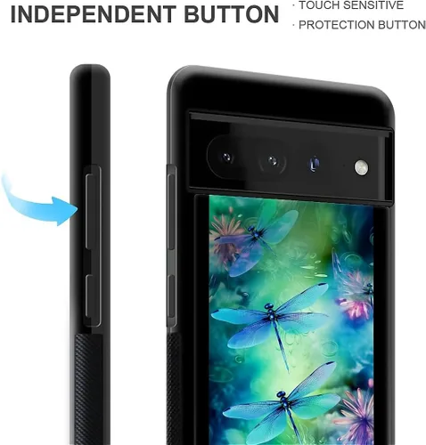 Vista 280 de Compatible con Google Pixel 4A 5G Mobile Case Creative Acrylic Panel trasero Silicona Protección Grip especialmente diseñado para Google Pixel 4A 5G
