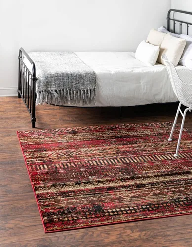 Vista 19 de Unique Loom Saturn Collection Alfombra de área - Relay (Runner 2' 2" x 5' 0", Beige/Gris)