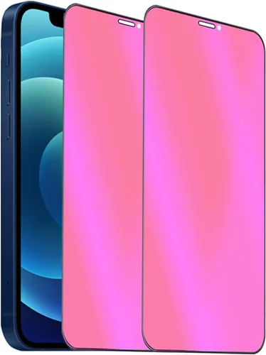 Vista 18 de Paquete de 2 Vidrio Templado Privacidad Anti-Luz Azul Compatible con iPhone X/iPhone XS/iPhone 11 Pro Espejo Protector de Pantalla Anti-Espía