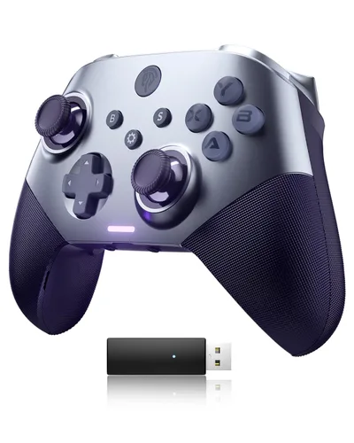 Vista 18 de EasySMX X10 Wireless PC Controller with Dual Hall Effect, Bluetooth Controller for PC/Switch/Steam/Android TV, Mobile - Include a White Swappable
