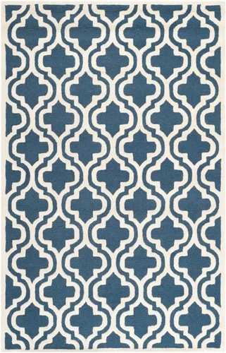 Vista 20 de SAFAVIEH Cambridge Collection CAM132E - Alfombra decorativa de lana marroquí de primera calidad, 2 x 3 pies, color negro y marfil