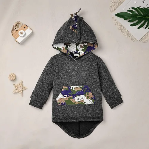 Vista 4 de FOCUTEBB Conjunto de ropa para bebé niño a cuadros para otoño e invierno, de manga larga, sudadera con capucha y pantalones