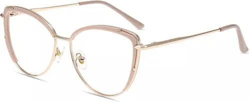 Vista 9 de Firmoo Lentes de bloqueo de luz azul, antifatiga ocular, anti dolor de cabeza, corte UV, gafas de lectura para computadora Cateye con aumento Negro