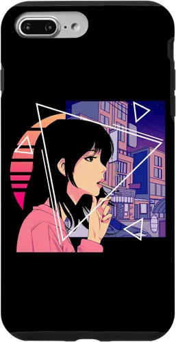 Vista 12 de Retro 80's Japanese Lofi Vaporwave Aesthetic Sad Anime Girl Case for iPhone 17