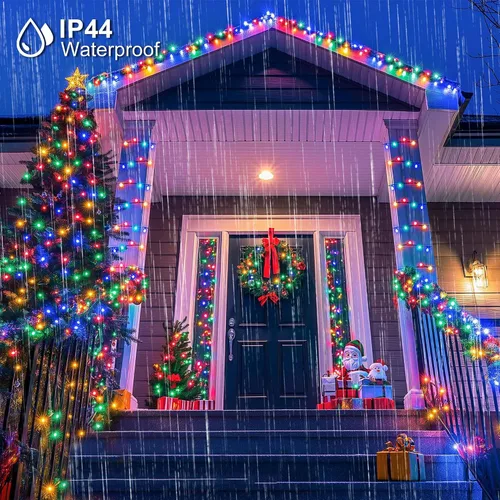 Vista 6 de 1000 luces LED de Navidad de 328 pies, luces de Navidad impermeables para exteriores con 8 modos y temporizador, luz de hadas enchufable para Varios
