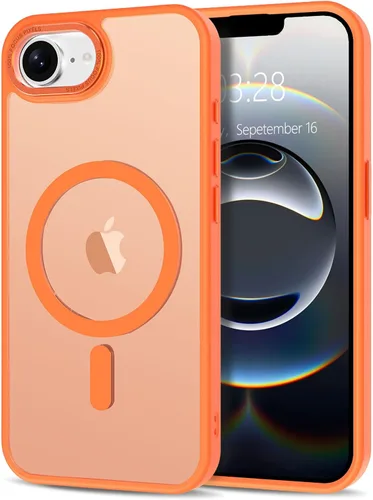 Vista 263 de Anuck - Funda magnética para iPhone 11 compatible con MagSafe, carcasa trasera mate translúcida dura, borde de TPU, delgada, resistente a impactos