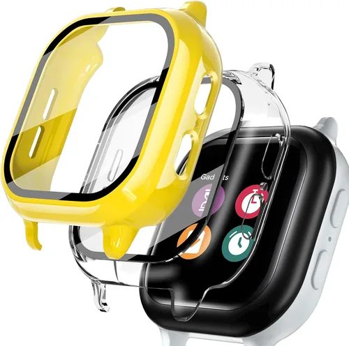 Vista 16 de Kuaguozhe [Paquete de 2 protectores de pantalla compatibles con Gizmo Watch 2, vidrio templado, transparente + azul]