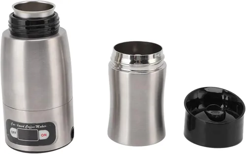 Vista 8 de Luqeeg Cafetera portátil, cafetera eléctrica para café, mini cafetera eléctrica para automóvil, cafetera eléctrica para cápsula con encendedor