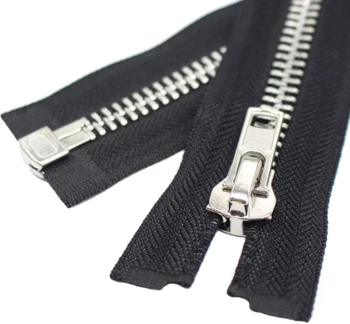 Vista 6 de YaHoGa # 10 8 pulgadas negro níquel separación chaqueta cremallera para coser (8")