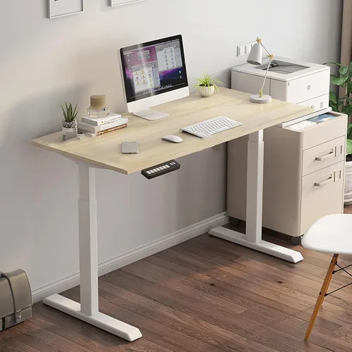 Vista 9 de Escritorio eléctrico para PC, escritorio elevador de pie, estación de trabajo de oficina inteligente, simple y moderno, escritorio para computadora