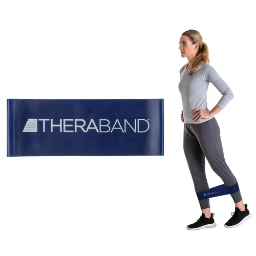 Vista 10 de Banda de látex profesional de resistencia TheraBand para pilates, crossfit, yoga, tonificación, estiramiento, entrenamiento de fuerza sin pesas