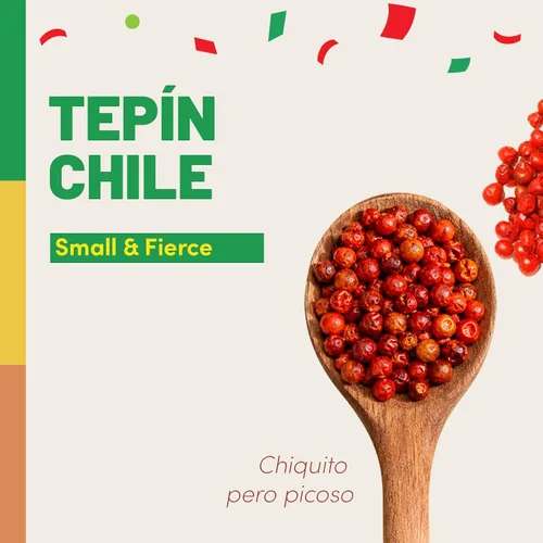 Vista 2 de La Fiesta Tepin - Cápsulas secas de chile entero, Chiles Secos, Fiery Hot