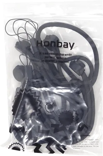 Vista 8 de Honbay 6 correas ajustables de nailon negro compatibles con control remoto Nintendo Wii, teléfono celular, linterna, cámara digital y más