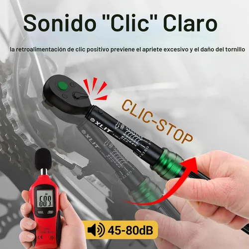 Vista 6 de Juego de llaves dinamométricas compactas para bicicleta de 1/4", 2