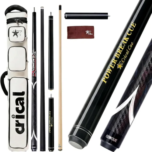 Vista 13 de CRICAL Carbon Fiber Pool Cue Set, Low Deflection, 3-Piece Break Jump Cue CL-01-CL-conjunto