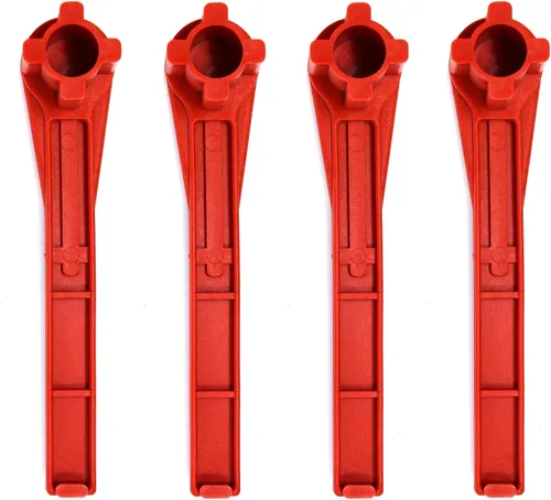 Vista 9 de JSP Manufacturing Llave de gas y bung llave de tambor sólido sin chispas (rojo) (1)