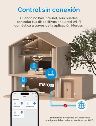 Vista 8 de meross Paquete de 4 interruptores inteligentes de 3 vías, interruptor de luz inteligente compatible con Apple HomeKit, Siri, Alexa, Google Assistant
