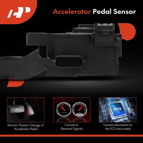 Vista 5 de A-Premium Pedal de acelerador con ensamblaje de sensor de posición Compatible con Nissan Versa 2013-2022, Versa Note 2014-2019, Kicks 2018-2022