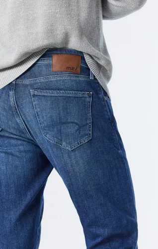 Vista 3 de Mavi Jeans Mens Zach ascenso Regular pierna recta en azul negro Williamsburg