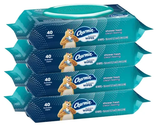 Vista 2 de Charmin Recambio de toallitas desechables, paquete doble, 160 unidades (paquete de 2)