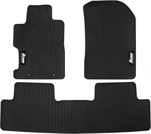 Vista 10 de IKON MOTORSPORTS, Alfombrillas compatibles con Honda Civic Coupe & Sedan 2006-2011, Goma de látex beige personalizada para todo clima, alfombras