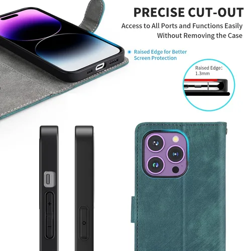 Vista 5 de Funda compatible con Honor X7, piel sintética con soporte para tarjetas, compatible con Honor Play 30 Plus/Play 30+ Flip cierre magnético, funda