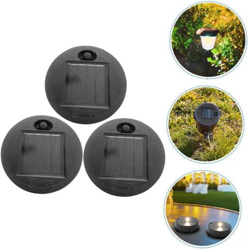 Vista 7 de 3 piezas de repuesto de luz solar tapas de luz solar piezas de repuesto para iluminación al aire libre fácil instalar ajuste plástico
