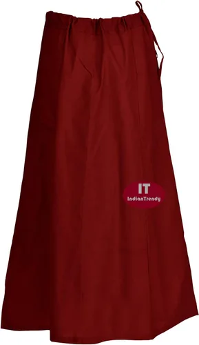 Vista 20 de Indian Trendy Sari Enagua de Algodón Cosida Cintura Ajustable Sari Enagua Forro Falda