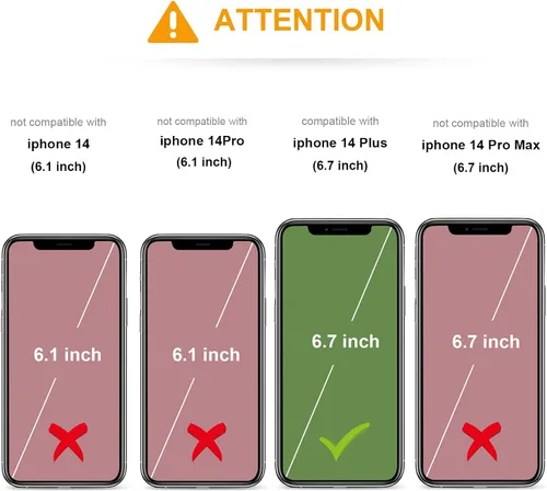 Vista 2 de KIHUWEY - Funda tipo cartera para iPhone 14 Plus, tarjetero con soporte, color negro Ranuras para tarjetas de crédito, piel sintética, cierre