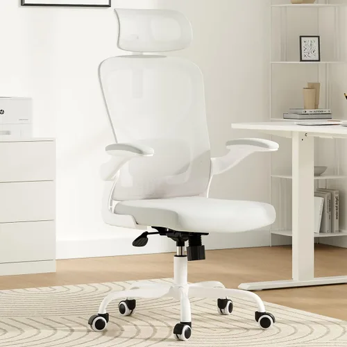 Vista 12 de Ergonomic Office Chair with Headrest, Breathable Mesh Office Chair with Wheels, High Back Computer Chair with Armrests and Adjustable Lumbar Support