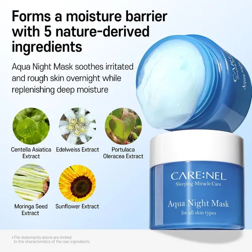 Vista 8 de Korean Beauty Aqua Night Mask – Productos para el cuidado facial de la piel para el cuidado de la piel, máscaras para dormir de agua 0.5 fl oz/0.5
