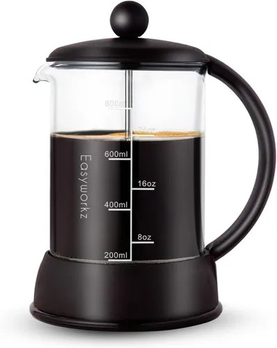 Vista 8 de Easyworkz Eclipse French Press Cafetera de 12 onzas con vidrio de borosilicato