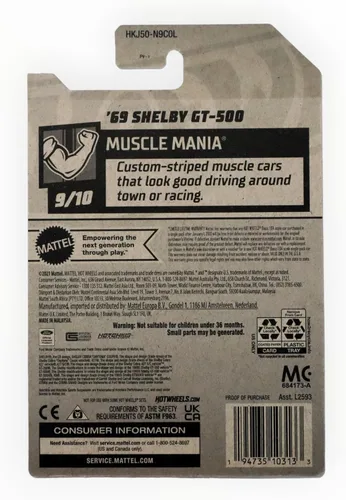 Vista 2 de Hot Wheels '69 Shelby GT 500, Muscle Mania 9/10 [Púrpura] 195/250