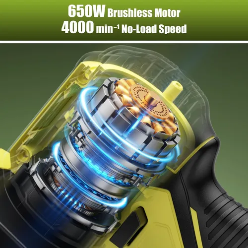 Vista 3 de Mini motosierra inalámbrica para batería Dewalt de 20 V MAX, motosierra de poda sin escobillas de 8 pulgadas con motor de 650 W, corte rápido