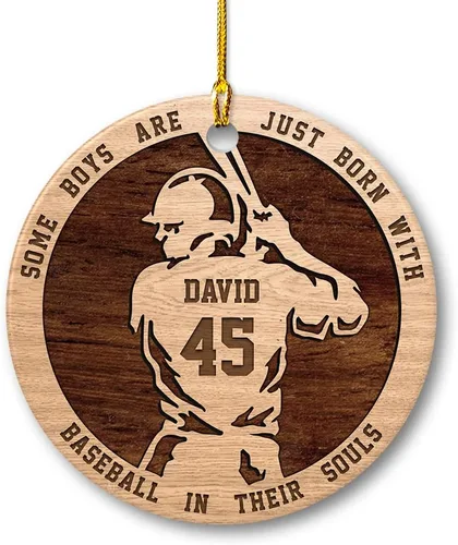 Vista 15 de SANDJEST Adorno de béisbol personalizado con nombre y número, adornos de cerámica 2024 para niños, entrenadores, fanáticos del béisbol, ideas