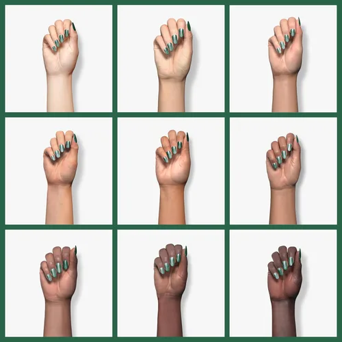 Vista 4 de RARJSM Esmalte de uñas de gel con purpurina verde, esmalte de gel reflectante con destellos de purpurina y diamantes, esmalte de uñas de gel