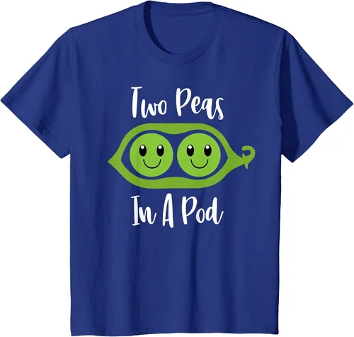 Vista 32 de Two Peas in A Pod Couples Matching Best Friend Cute Veg T-Shirt Baby Blue